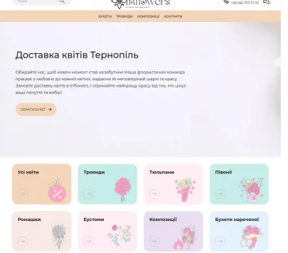 «Inflowers» — доставка квітів у Тернополі